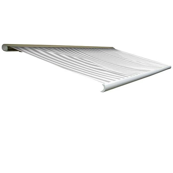Store à cassette électrique Mendler T123 store cassette complète 45x3m acrylique gris/blanc 34354+34295+34432 choisir à ba...