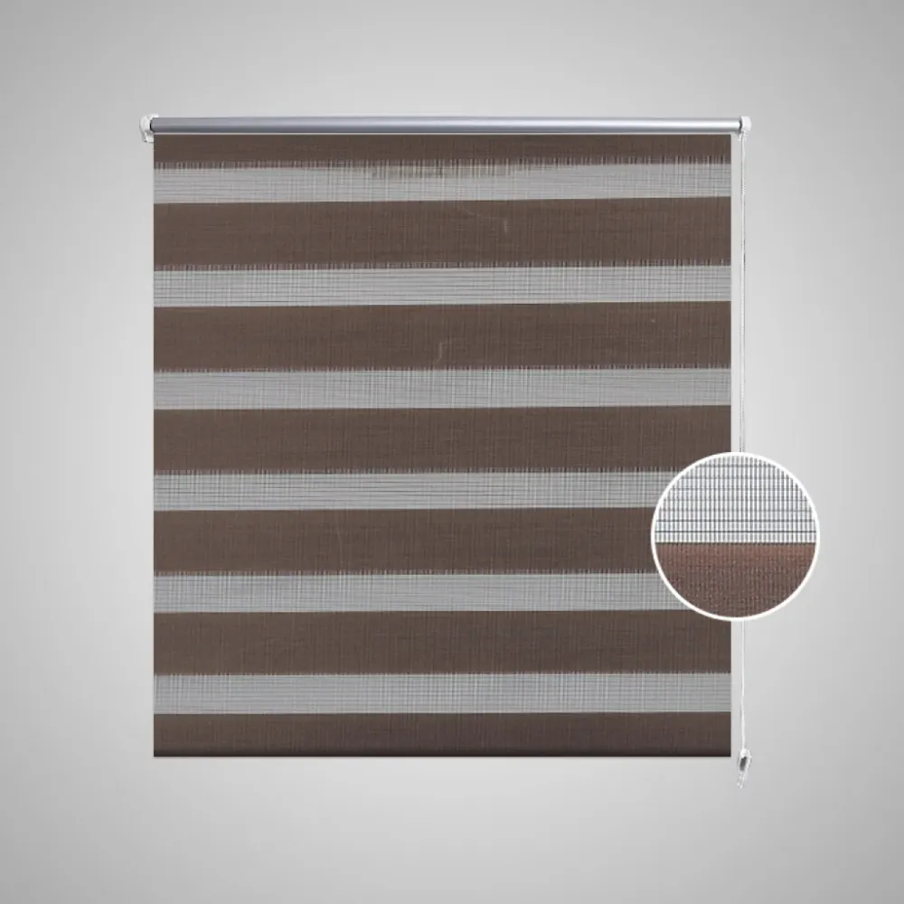 Store enrouleur marron tamisant 40 x 100 cm fenêtre rideau pare-vue volet roulant 4102079