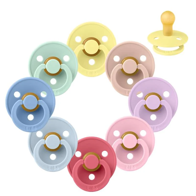 Sucette Bibs Rond Colour - pack - 8 pcs. - t. 1 - Éclat de couleur