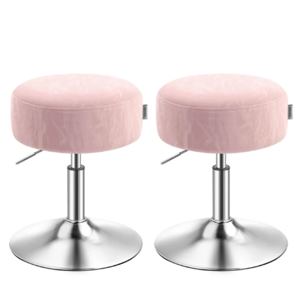 Tabouret de maquillage réglable en hauteur pivotant à 360 degrés en pu coussin dense tabouret de coiffeuse pour chambre cu...