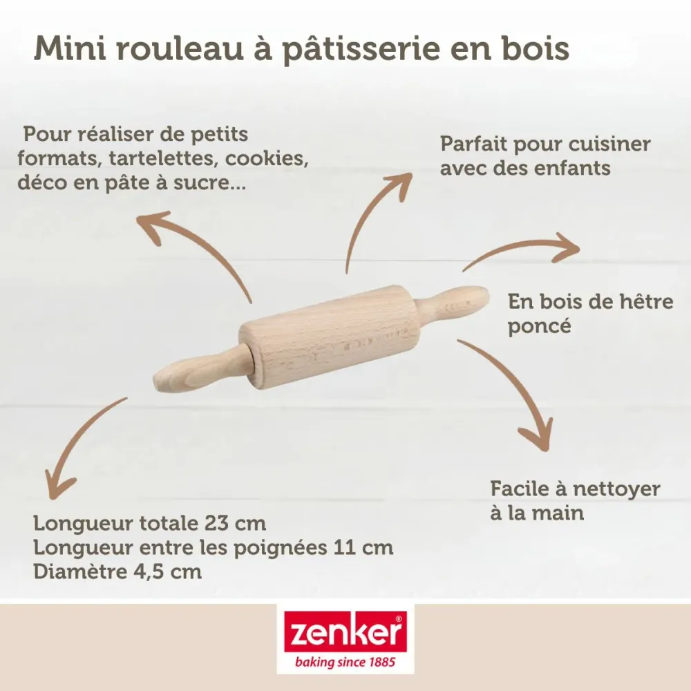 Tampon alphabet pour biscuit Zenker et réduit rouleau à pâtisserie