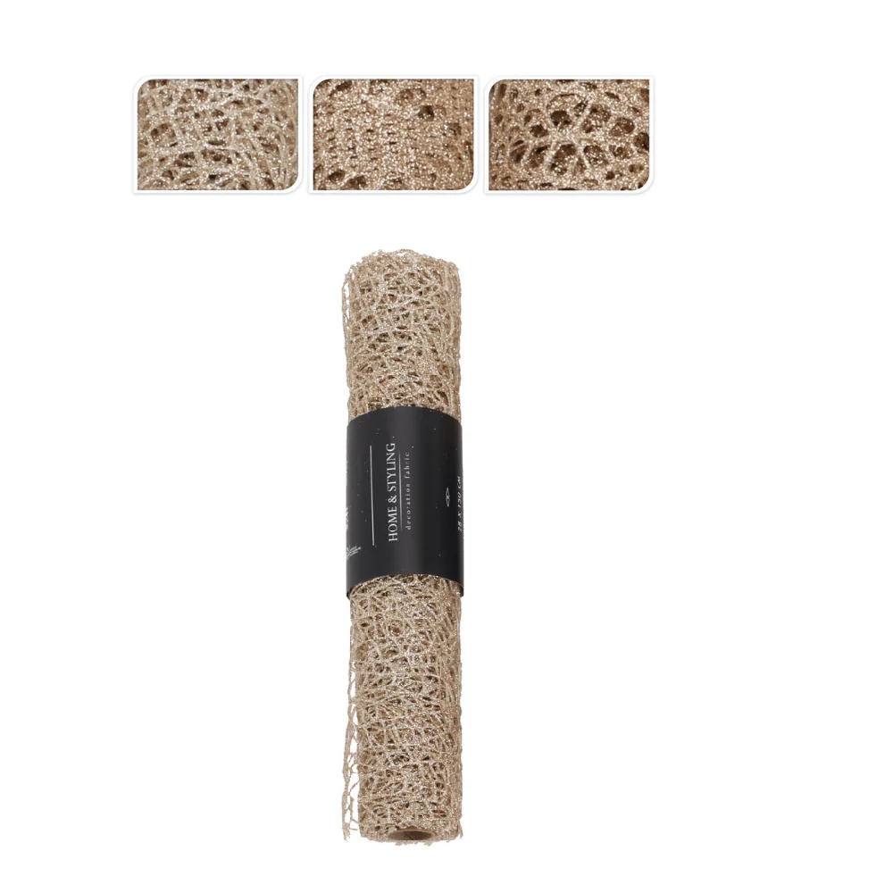 Étiqueteuse portative Rouleau tissu pailleté champagne – Décoration élégante