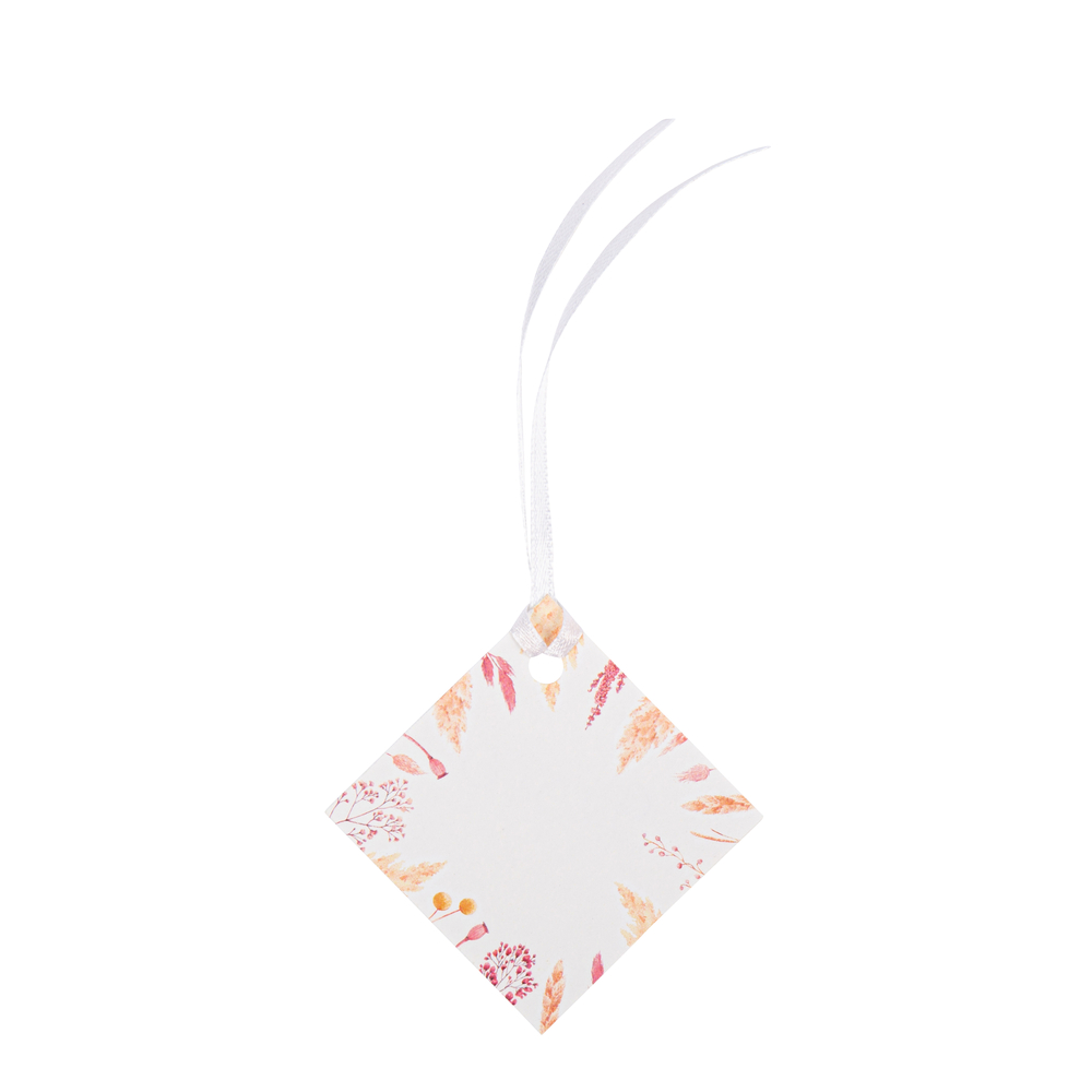 10 étiquettes avec ruban satin Fleurs sauvages-5x5cm Artyfetes Factory avec 3 Rouleaux Inclus