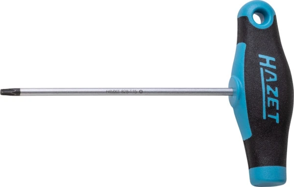 Tournevis Hazet avec poignée en T profil intérieur TORX® T15 lame ronde poignée en T ergonomique HAZET à 2 composants 828-...