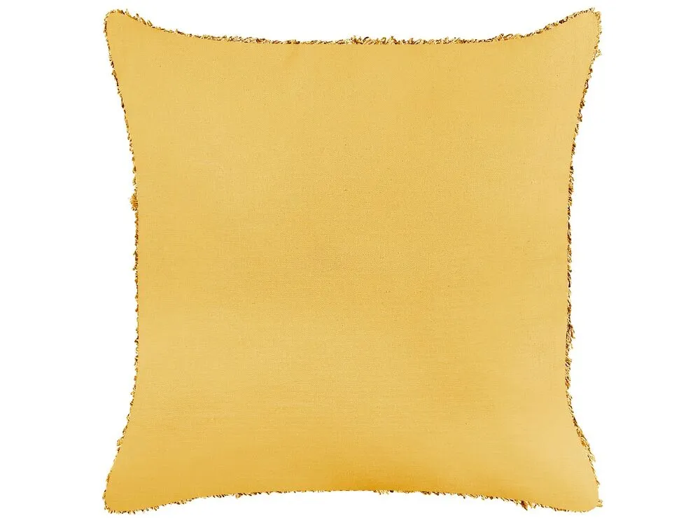 Tufted En coton pur Cushion 45 x 45 cm Yellow RHOEO