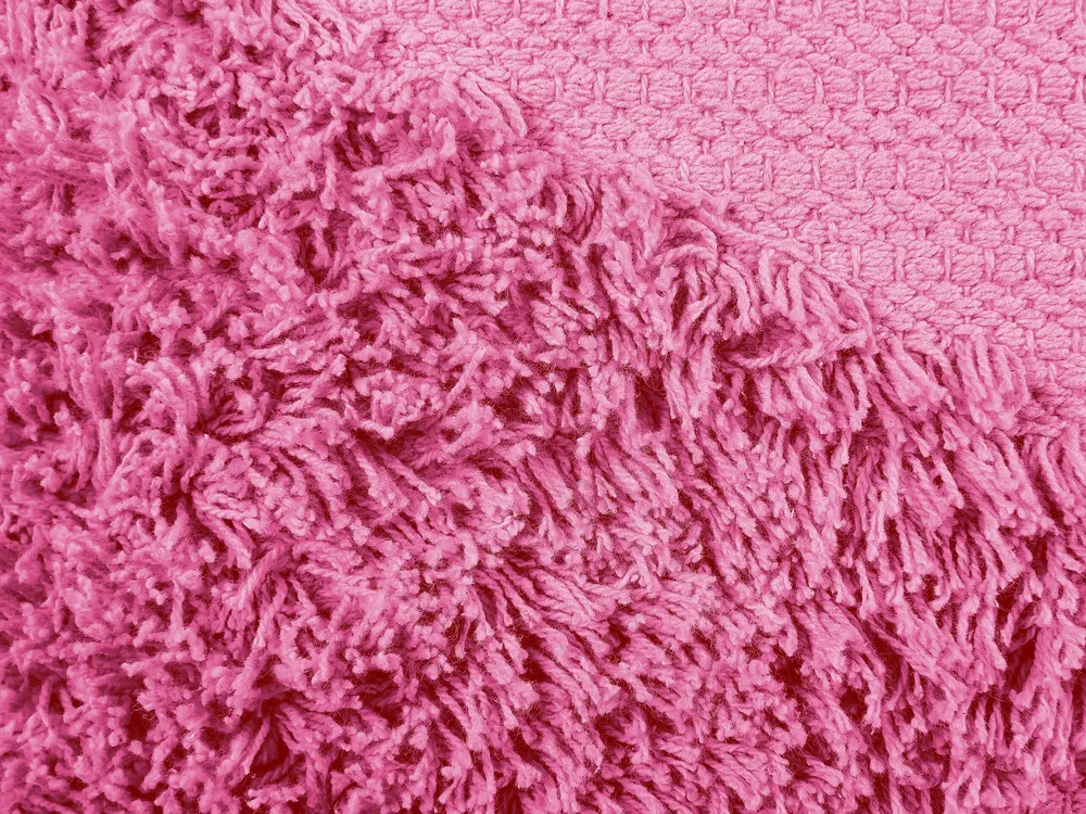 Tufted Cotton Cushion 45 x 45 cm Rose vif RHOEO