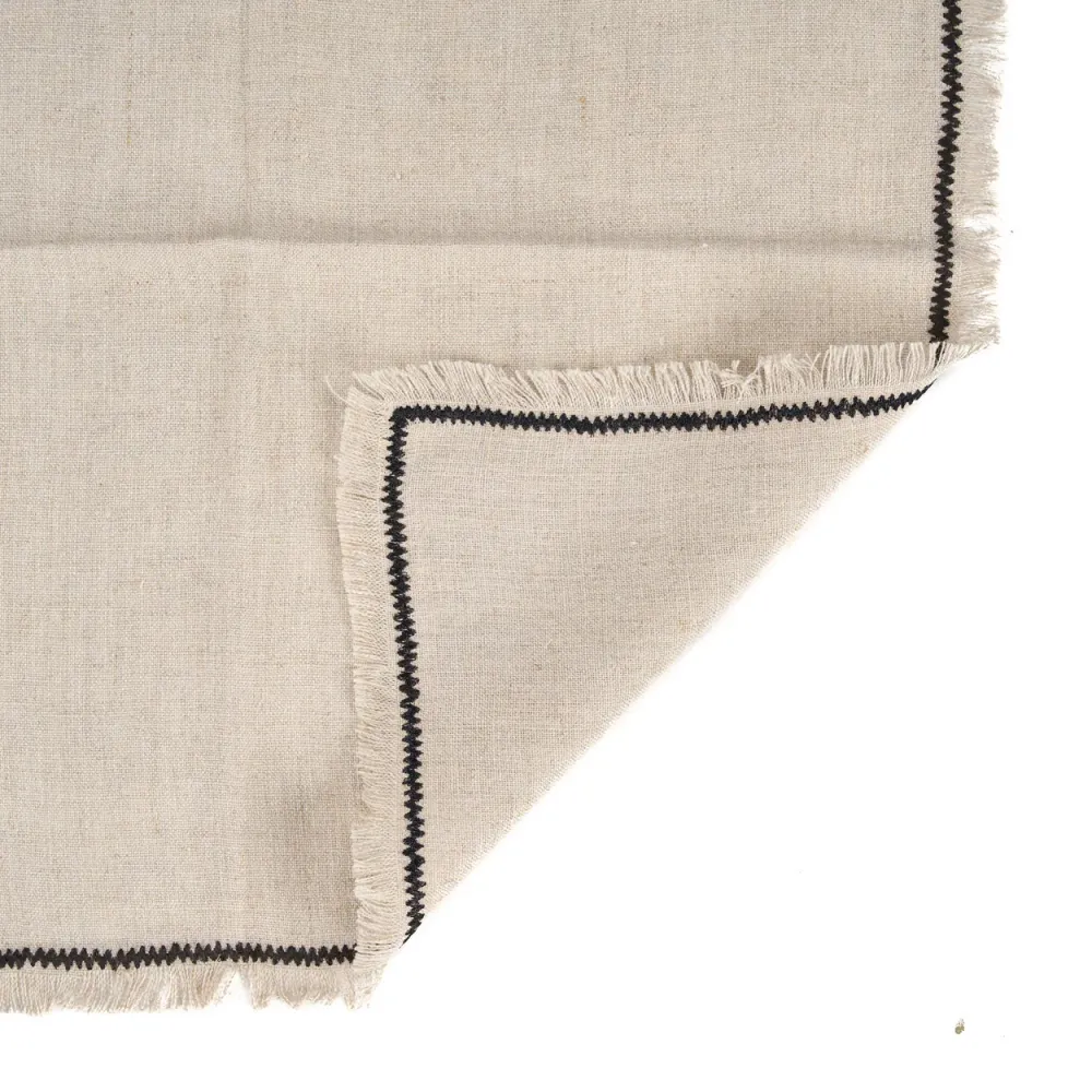Tuscany Napkin - Natural Noir jais - 45x45