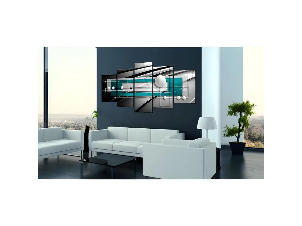 Tableau Blue Balance : Taille - 100 x 50 cm