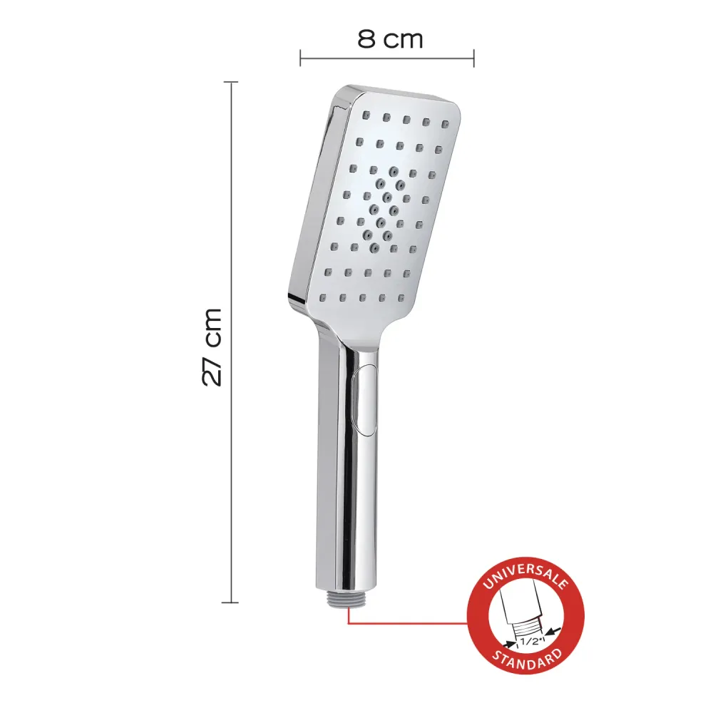 Douchette à 3 jets avec changement de jets par bouton modèle Tech 10 de Gedy - Chromé