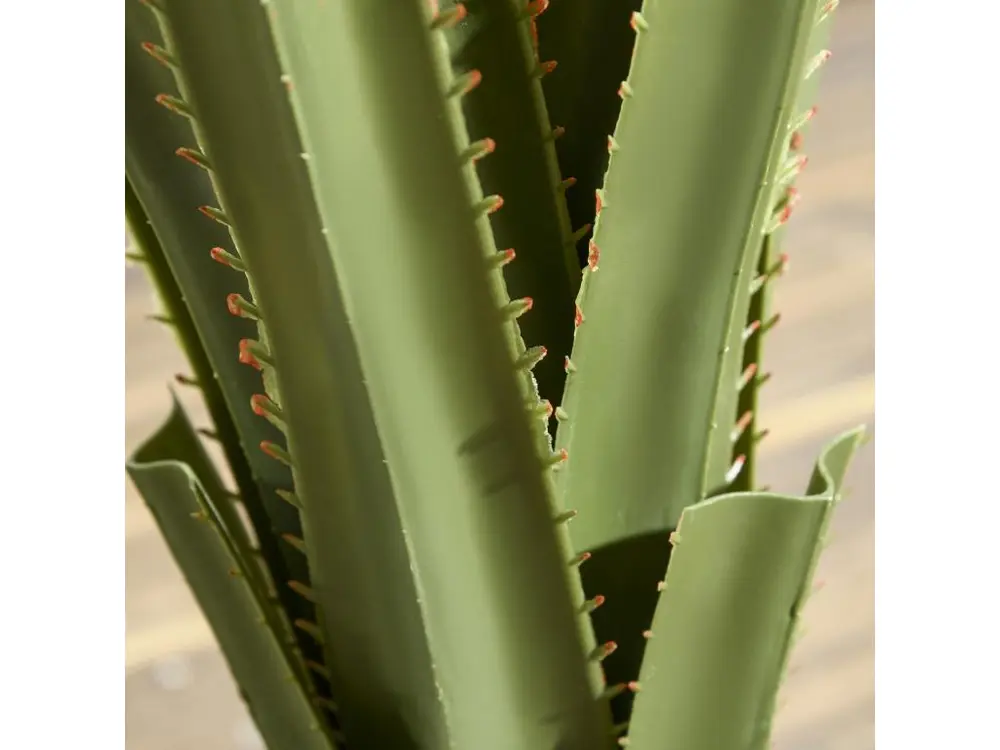 Plante artificielle agave H.90 cm 16 feuilles tronc élancé réalisme pot inclus