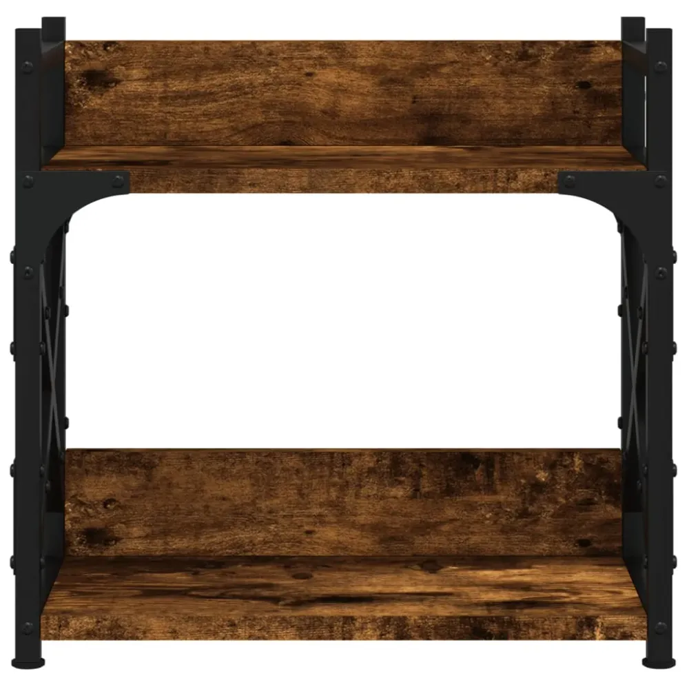 Support d'imprimante table meuble bureau à 2 niveaux 40 x 20 x 40 cm marron 02_0044784