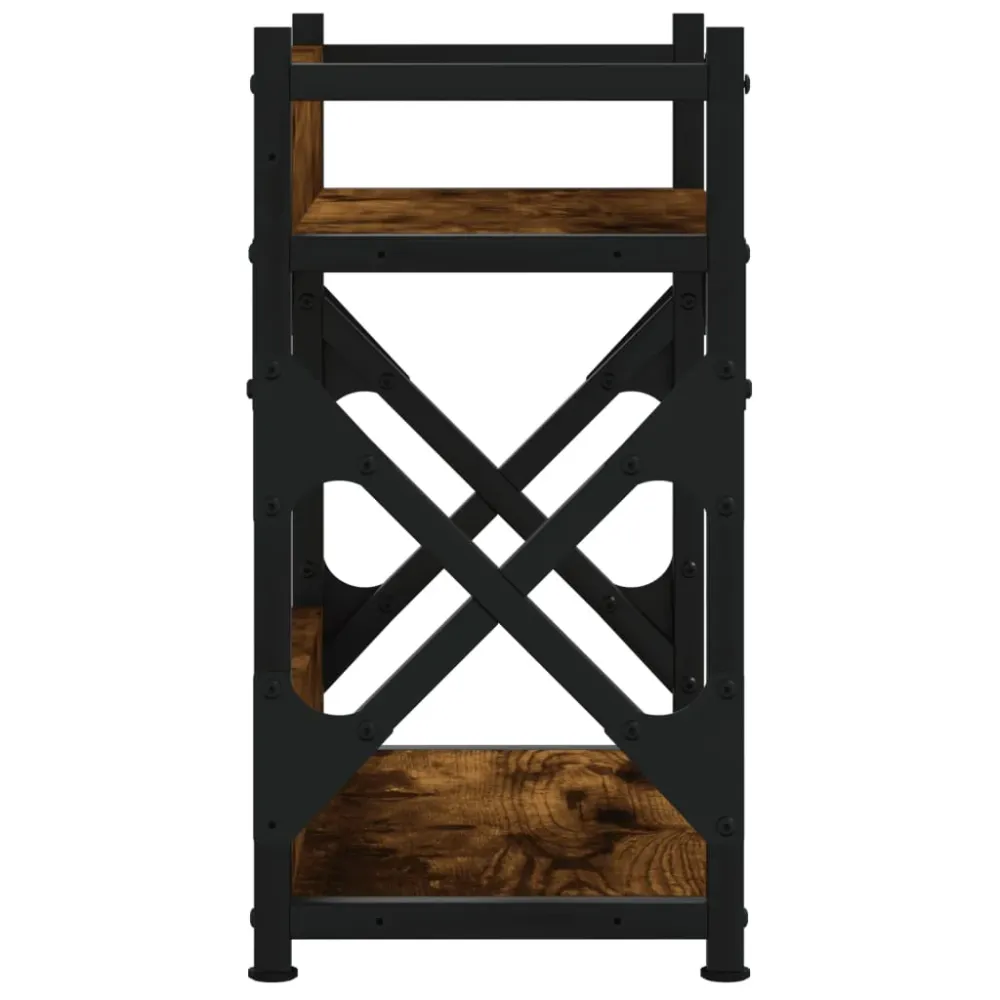 Support d'imprimante table meuble bureau à 2 niveaux 40 x 20 x 40 cm marron 02_0044784