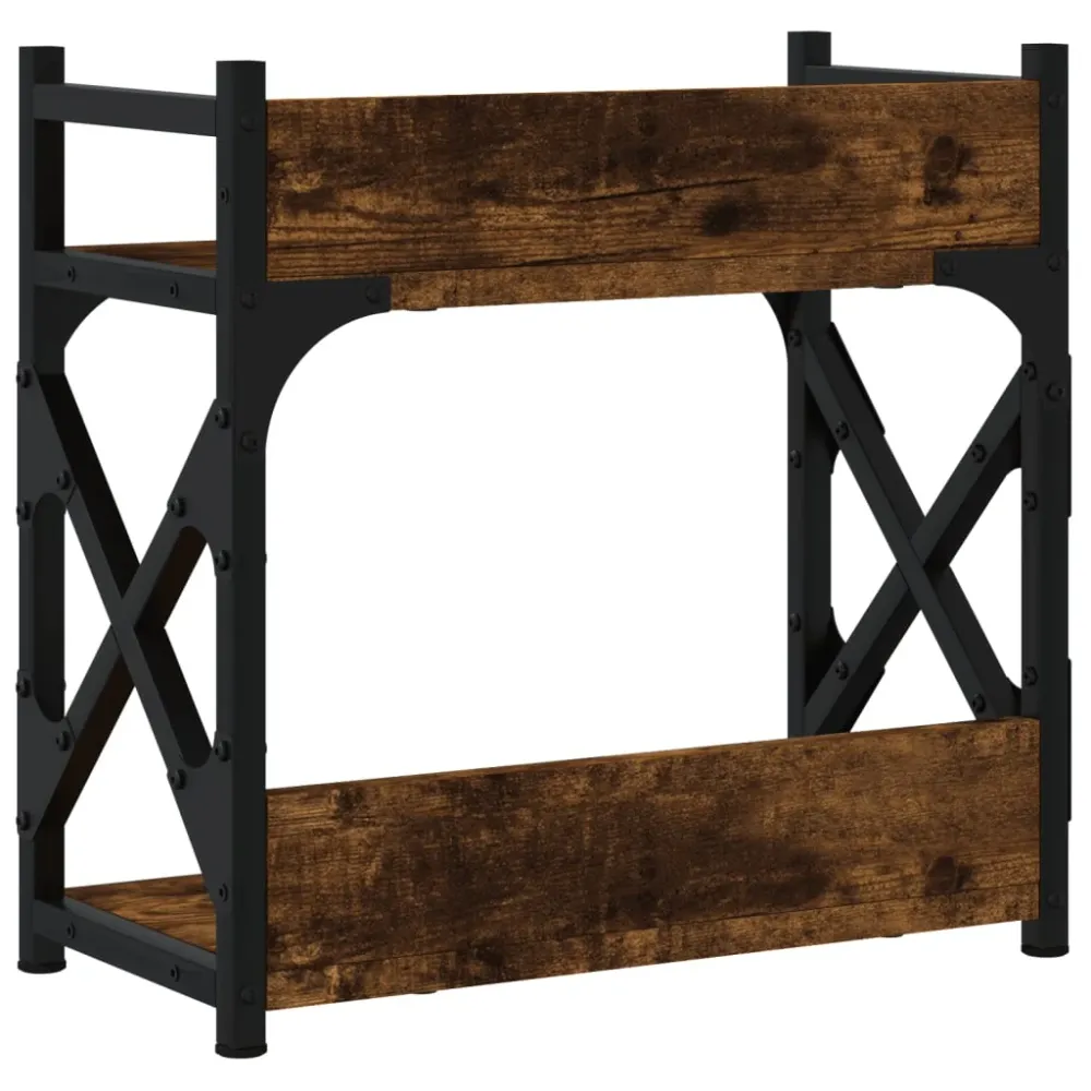 Support d'imprimante table meuble bureau à 2 niveaux 40 x 20 x 40 cm marron 02_0044784