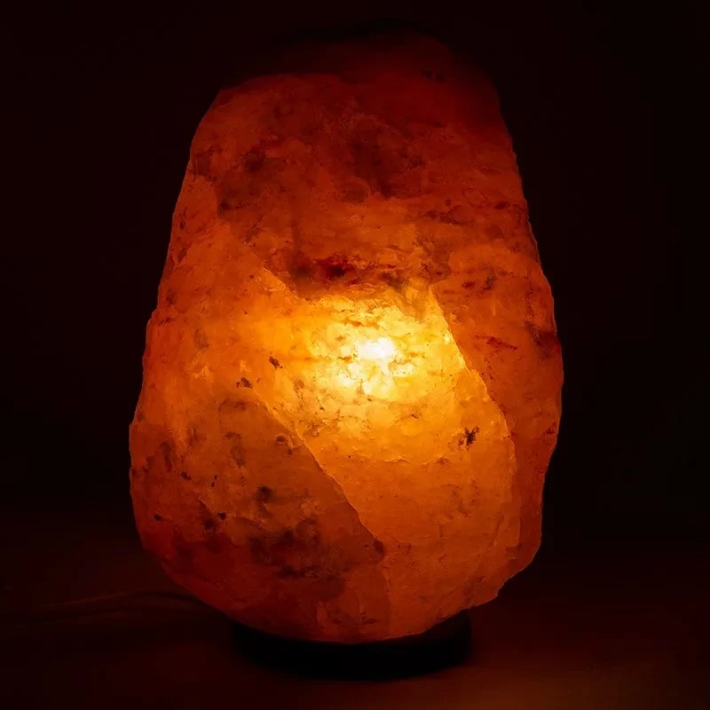Lampe en cristal de sel de l'Himalaya - forme naturelle Livraison Rapide Incluse