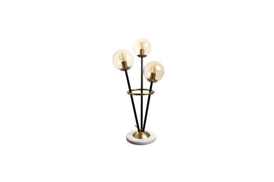 Chariot mobile Lampe à poser en métal noir et or Artifice Chehoma - 70cm