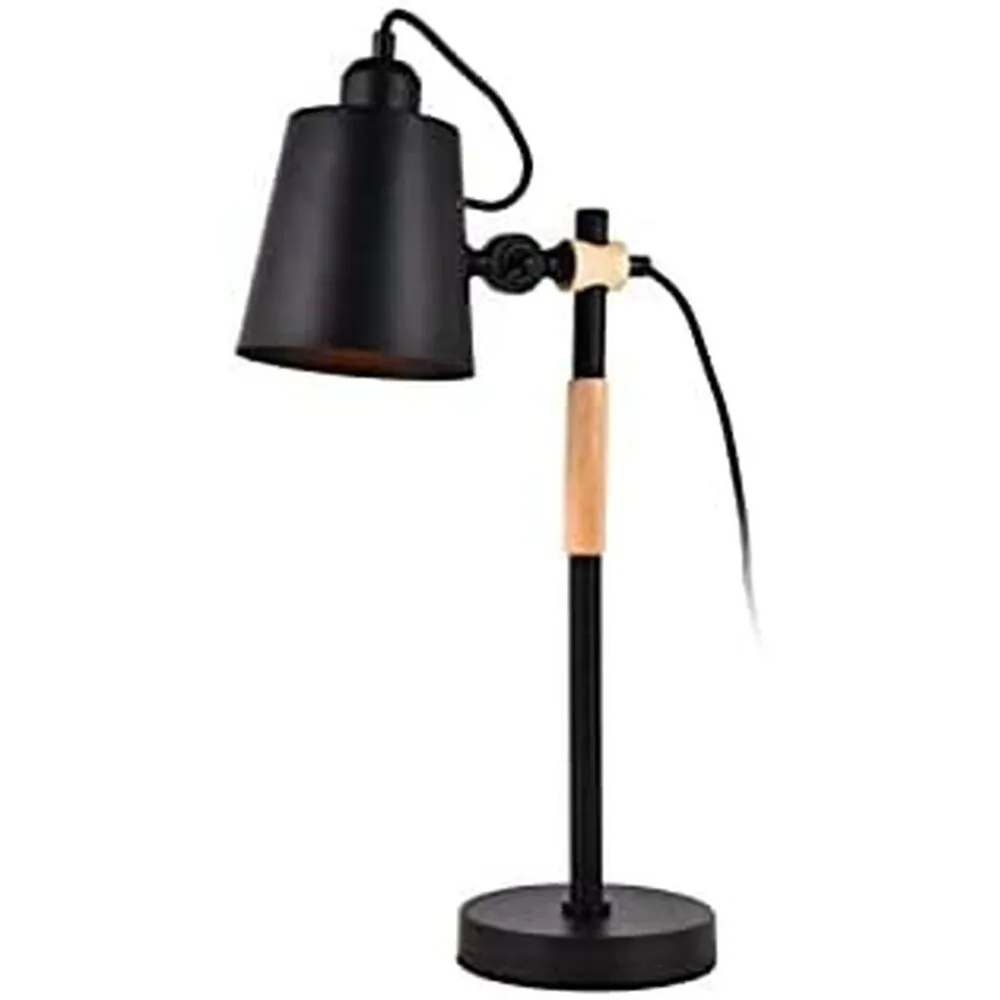 Chariot de service Flexo/Lampe de bureau EDM 32114 Noir Métal 60 W (Ø 15 x 54 cm)