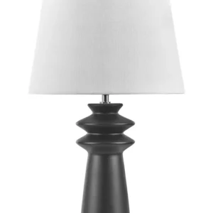 Lampe à poser en céramique noire MORANT pour équipement audiovisuel