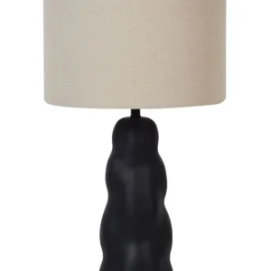 Lampe à poser en céramique noire VILAR avec tablette inclinable