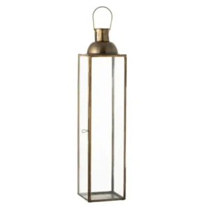 Lanterne Carrée en Métal "Antique" 69cm Bronzé
