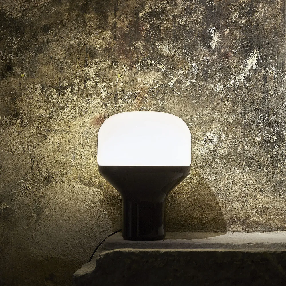Martinelli Luce Delux lampe table 43cm marbre noir pour salles de classe