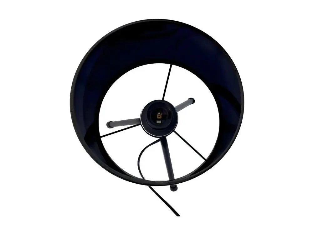 TAMI- Lampe à poser ronde abat-jour en tissu - Culot E27 - Max.60W - H 26.5 cm Couleur Blanc