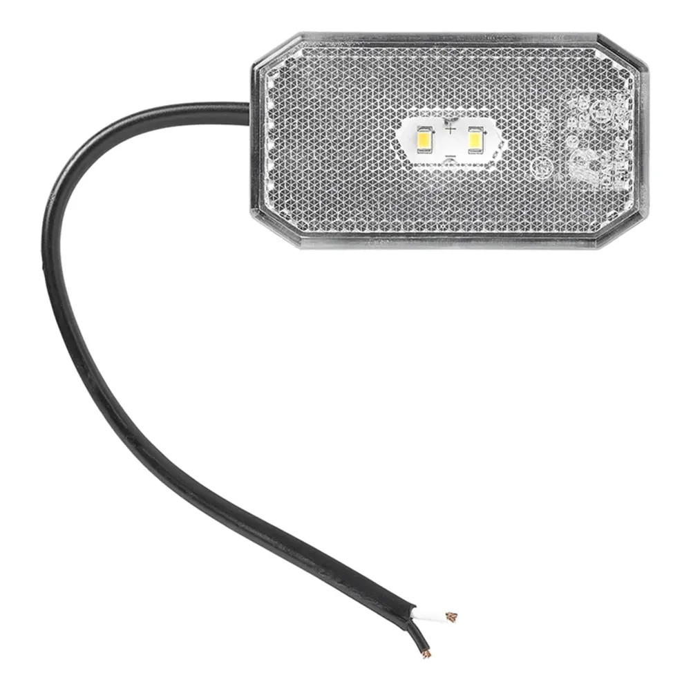 4er Set LED Seitenmarkierungsleuchte 12/24V – Weiß, 80x44 mm, wasserdicht &