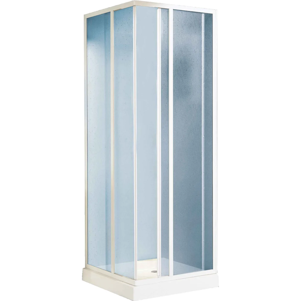 Box Doccia Angolare Smeralda - Bollicine Acrilico Rett. 68-80X78-90 Ap. 37-51