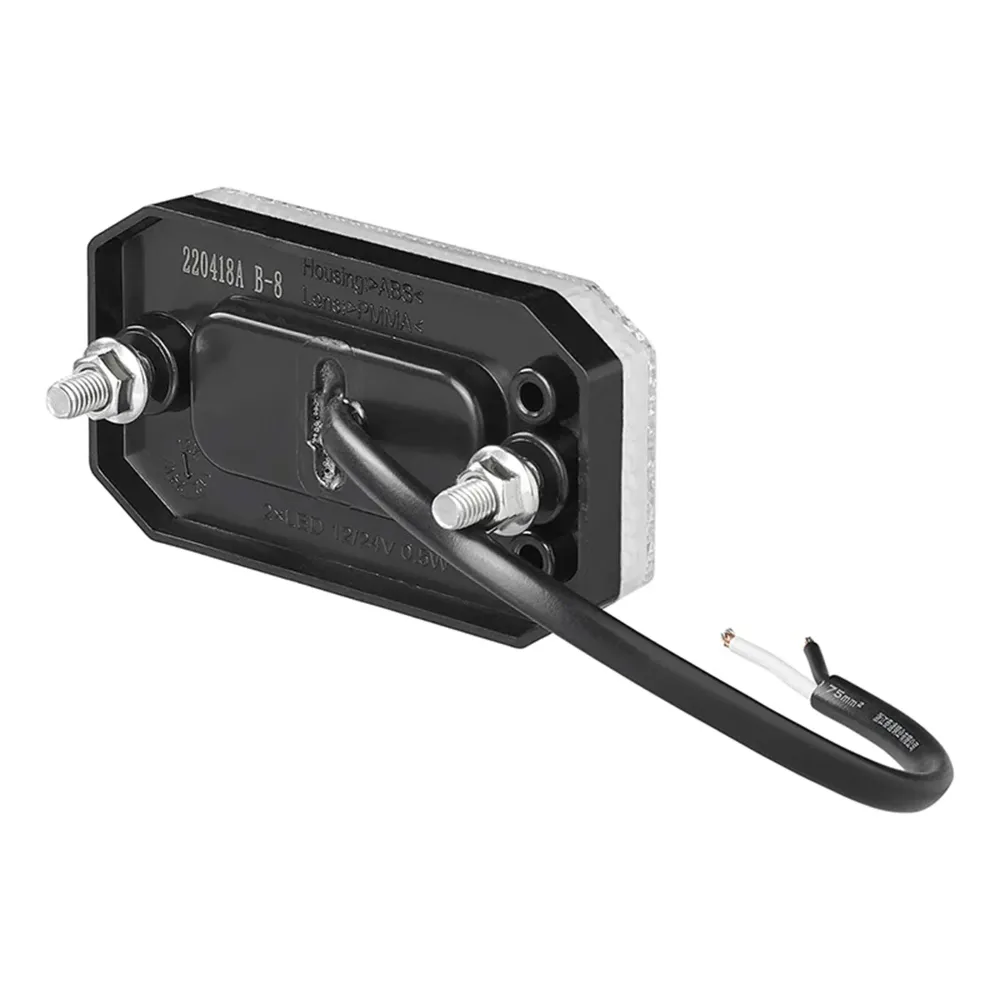 LED Seitenmarkierungsleuchte 12/24V – Weiß, 80x44 mm, wasserdicht &