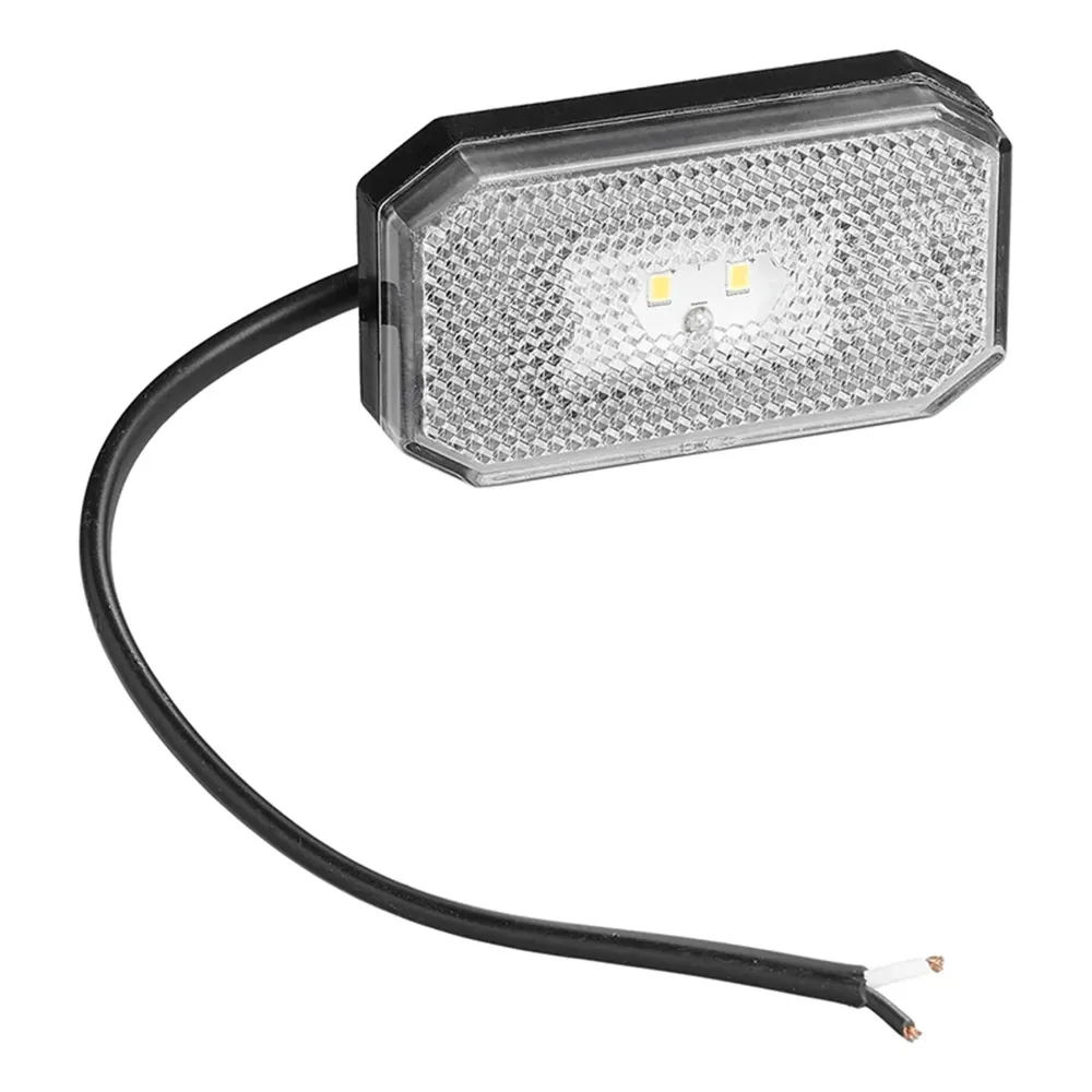 LED Seitenmarkierungsleuchte 12/24V – Weiß, 80x44 mm, wasserdicht &