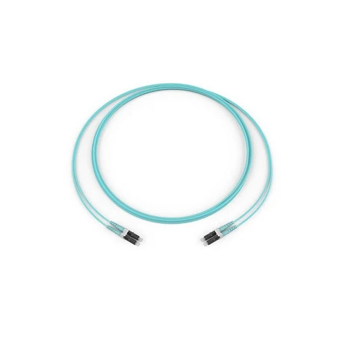 40 Meters Standard LC Duplex MM 2F Zipcord Plenum De base Aqua Jacket 050502T5820040M