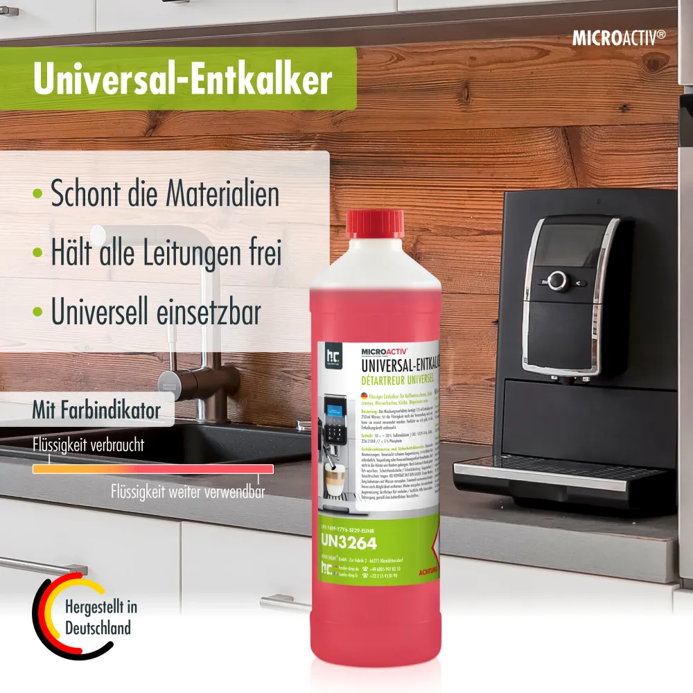 1 L Microactiv® Polyvalent Entkalker mit Farbindikator
