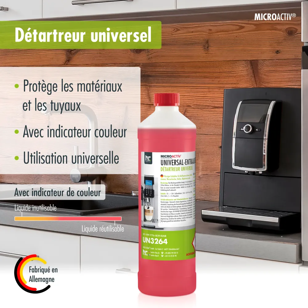 1 L Microactiv® Polyvalent Entkalker mit Farbindikator