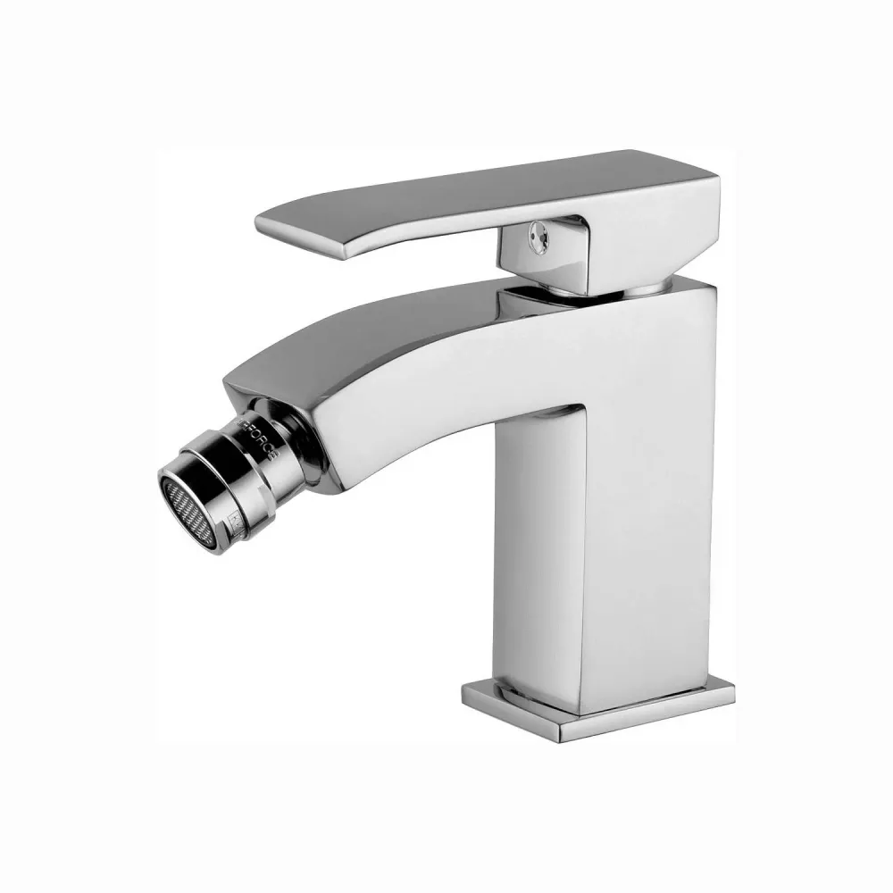 Mitigeur bidet avec vidage clic-clac série Level code LES131KCR Acier chromé Paffoni