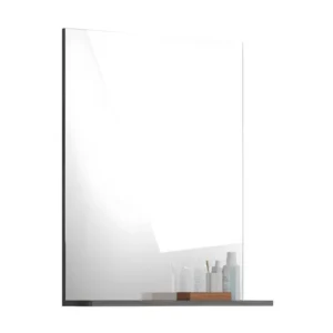 Scout miroir de salle de bain 60cm 1 tablette brillant blanc,enfumé.