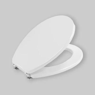 Sedile Wc Ellisse Mdf Laccato Bianco - Chiusura Normale