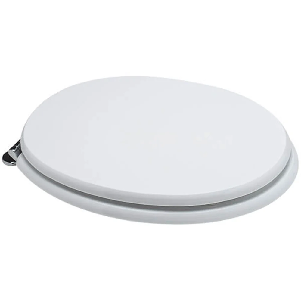 Sedile Wc Ellisse Mdf Laccato Bianco - Chiusura Normale