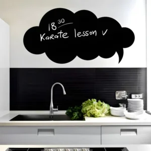 Sticker ardoise tableau noir - stickers muraux adhésif effaçable - BULLE2 - 105x210cm