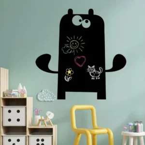 Sticker ardoise tableau noir - stickers muraux adhésif effaçable - MONSTRE 1 - 35x35cm