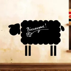 Sticker ardoise tableau noir - stickers muraux adhésif effaçable - MOUTONS 2 - 25x40cm