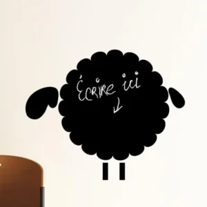 Sticker ardoise tableau noir - stickers muraux adhésif effaçable - MOUTONS 1 - 30x35cm
