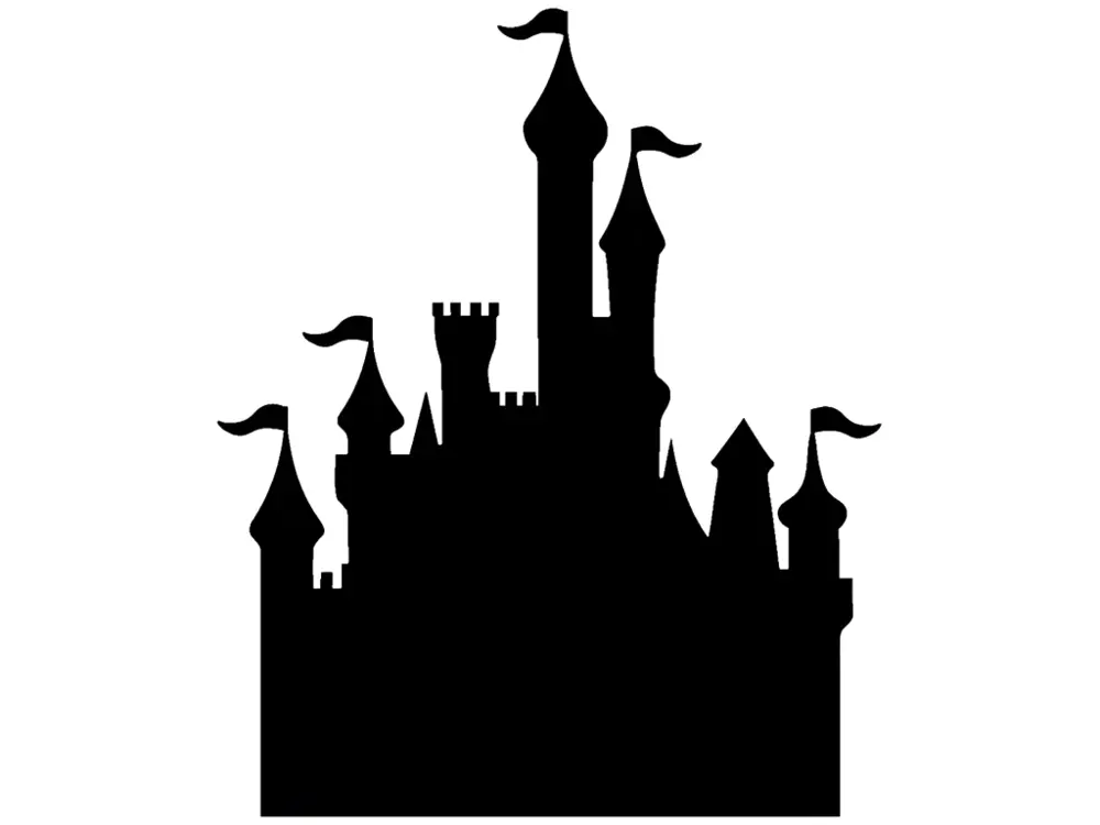 Sticker ardoise tableau noir - stickers muraux adhésif effaçable - CHÂTEAU DE PRINCESSE + 4 CRAIES LIQUIDES - 30x25cm