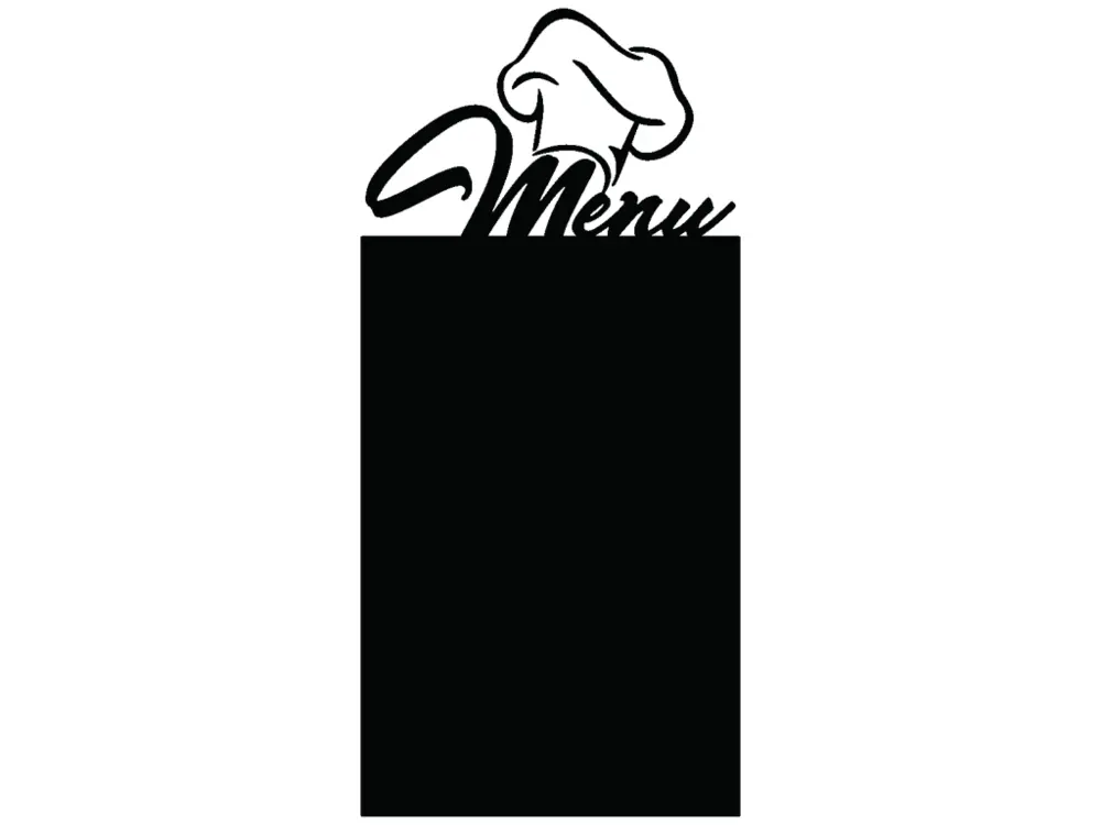 Sticker ardoise tableau noir - stickers muraux adhésif effaçable - MENU DU CHEF + CRAIE LIQUIDE BLANCHE - 140X65cm