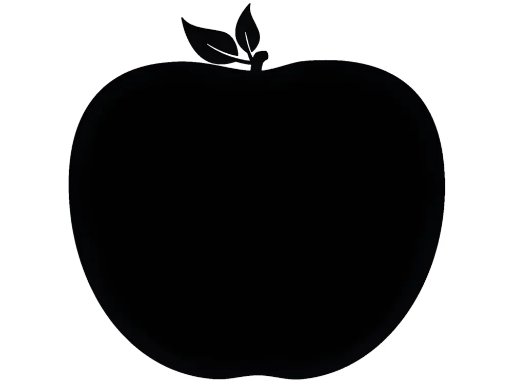 Sticker ardoise tableau noir - stickers muraux adhésif effaçable - POMME ROYALE + CRAIE LIQUIDE BLANCHE - 55x55cm