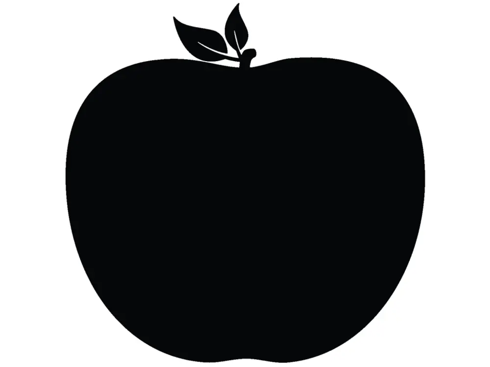 Sticker ardoise tableau noir - stickers muraux adhésif effaçable - POMME ROYALE + CRAIE LIQUIDE BLANCHE - 85x85cm
