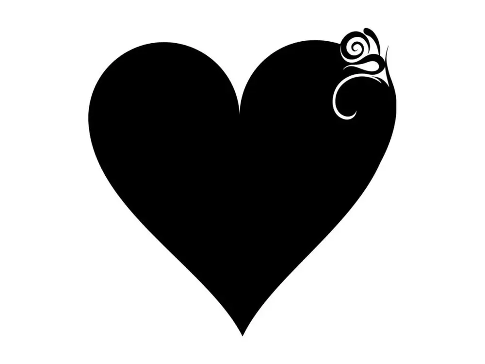 Sticker ardoise tableau noir - stickers muraux adhésif effaçable - DESIGN COEUR CONVENTIONNEL - 30x30cm
