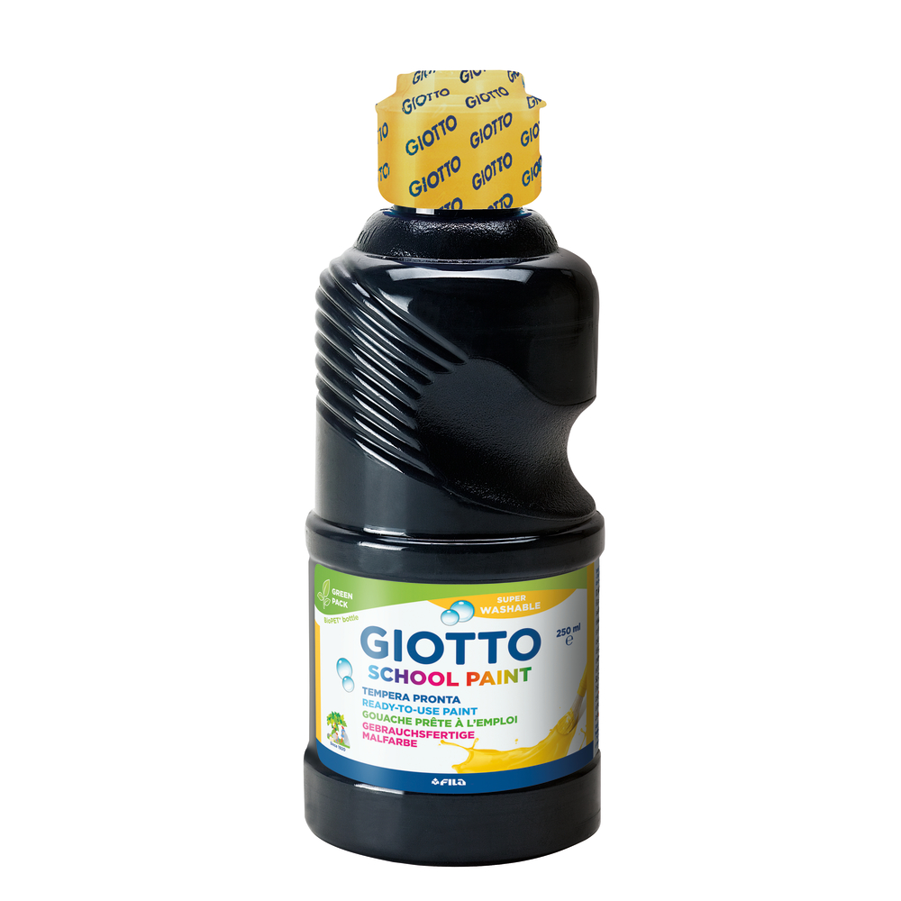 Ciseaux de sécurité Gouache Giotto Schoolpaint, flacon 250ml - Noir Giotto