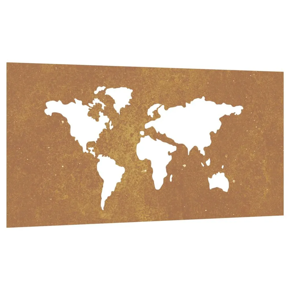 Décoration murale jardin 105x55 cm design de carte du monde