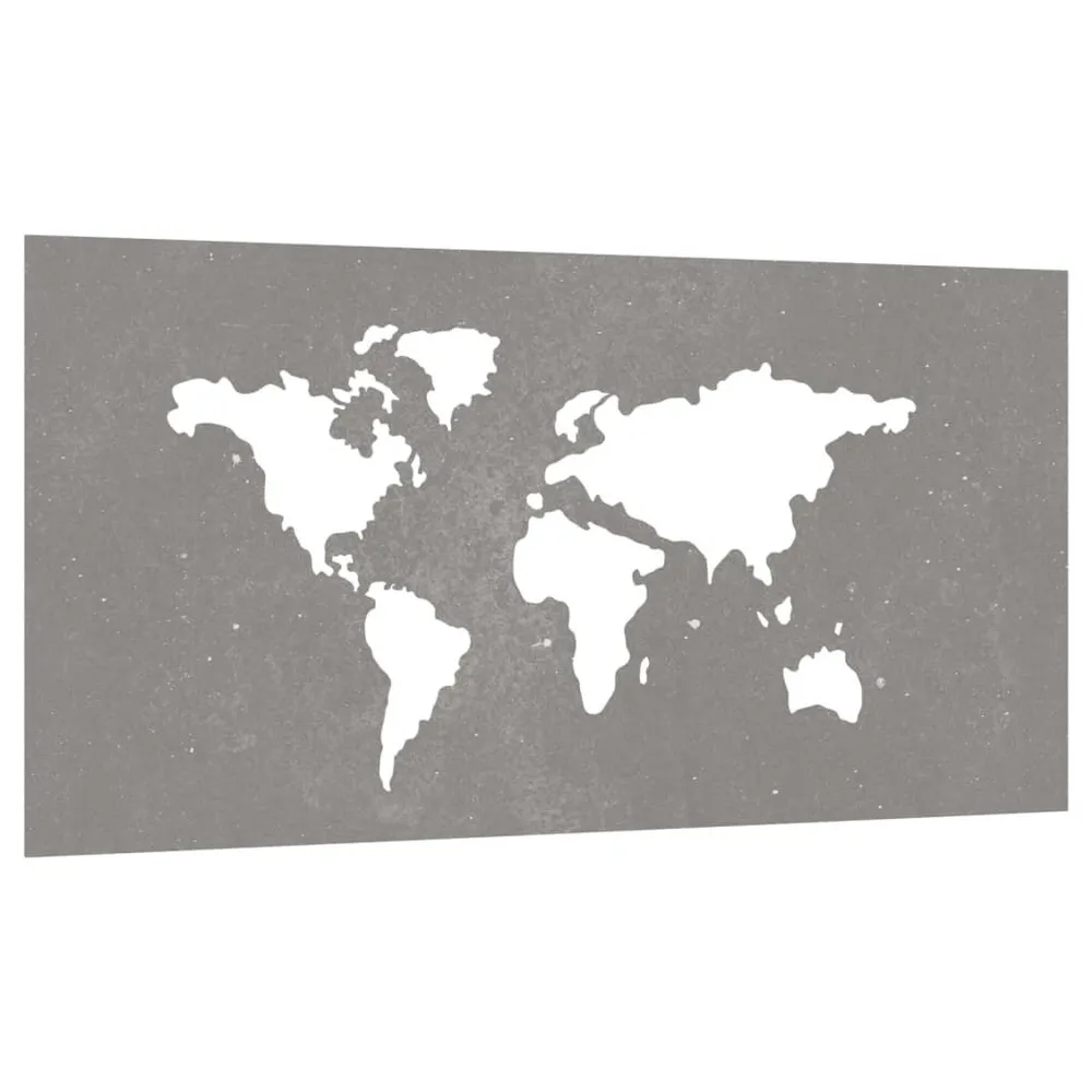 Décoration murale jardin 105x55 cm design de carte du monde