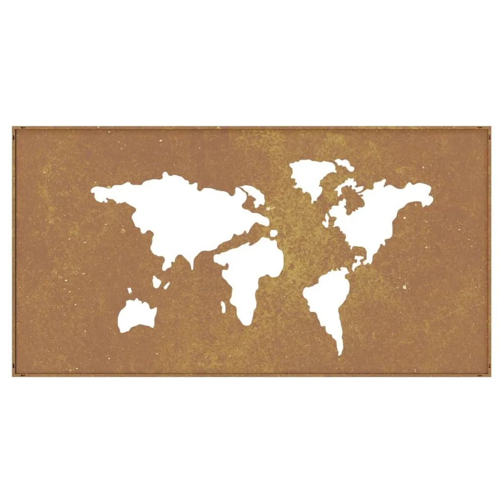 Décoration murale jardin 105x55 cm design de carte du monde