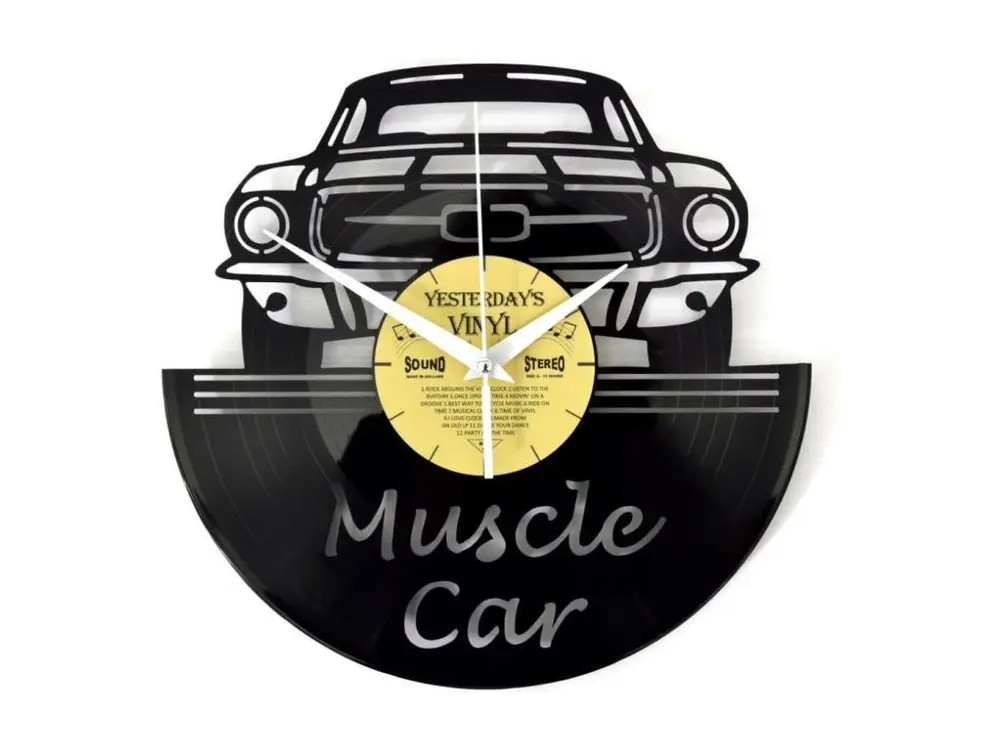 Horloge vinyle recyclé MUSCLE CAR